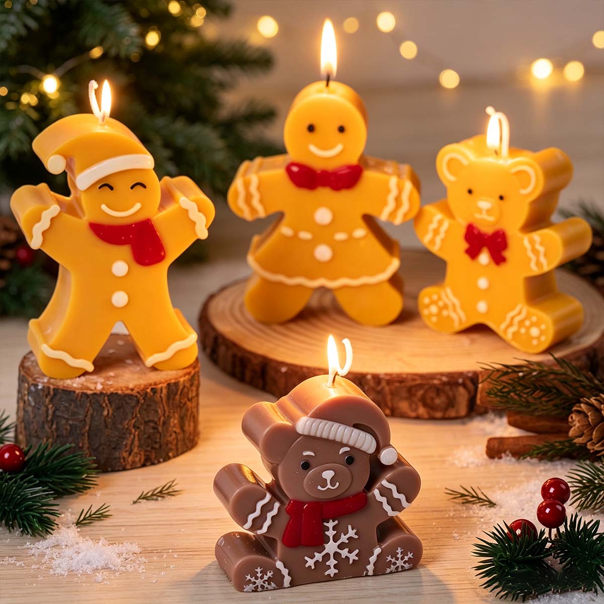 Gingerbread Man Bear Silicone  - Soap Making Gifts review and price
