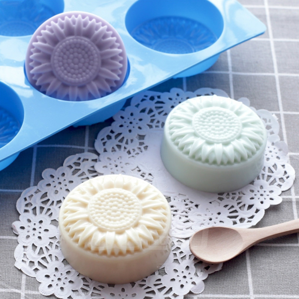 6 Cavity Silicone molds Flower - Soap Making Kit For Beginners review and price